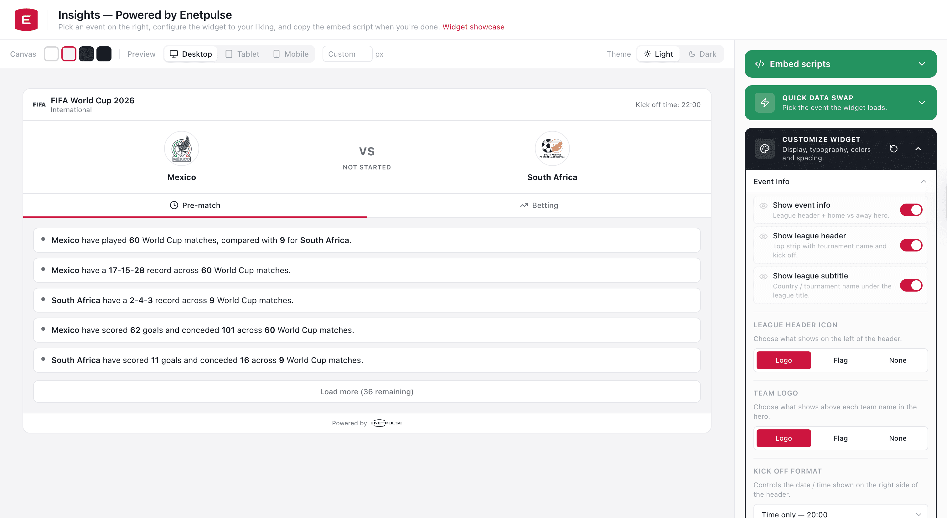 Live Insights Widget screenshot