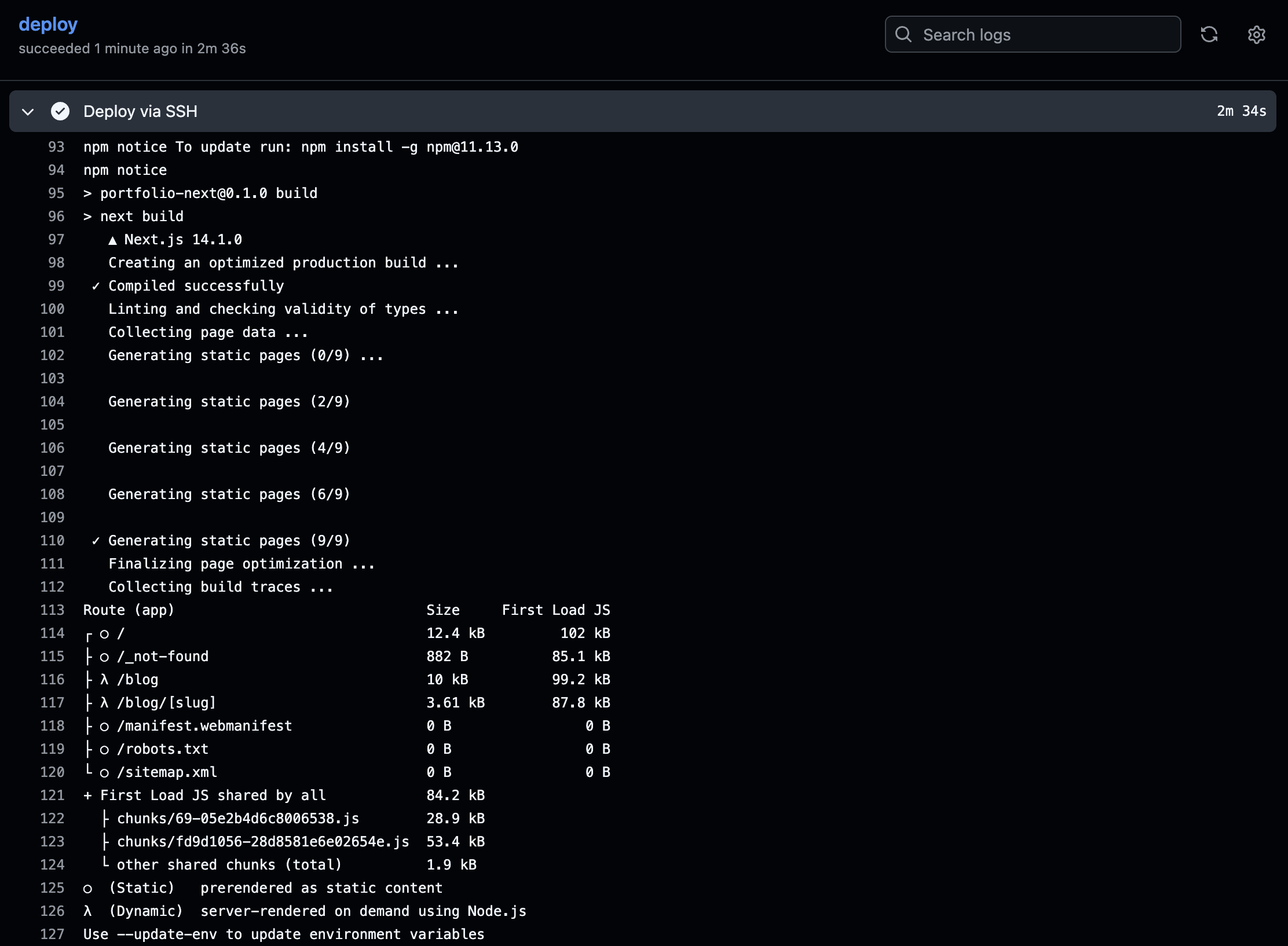 GitHub Actions deployment description